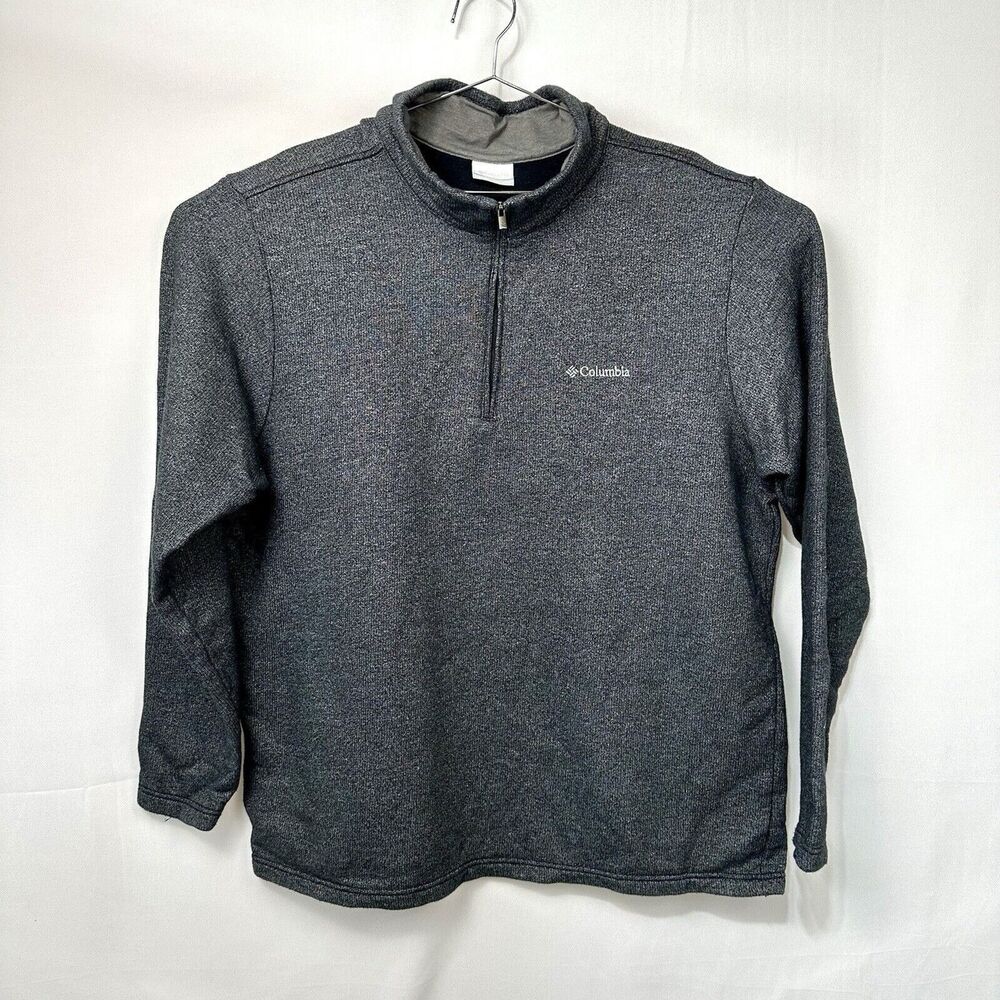 Columbia Quarter Zip Fleece Pullover Sweater Black Men's XXL